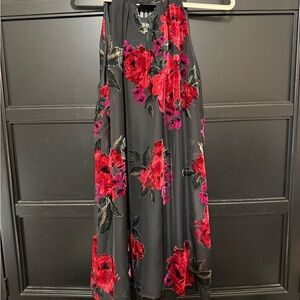 Lily Rose Black and Red Floral Dress
